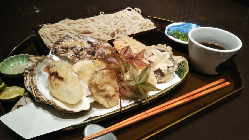 【期間限定】牡蠣と冬野菜の天麩羅・十割蕎麦セット